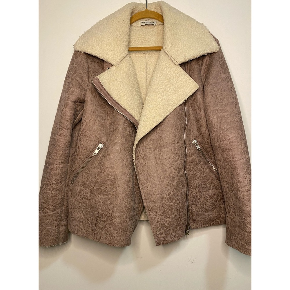 Plum ASOS Shearling Coat in size 10